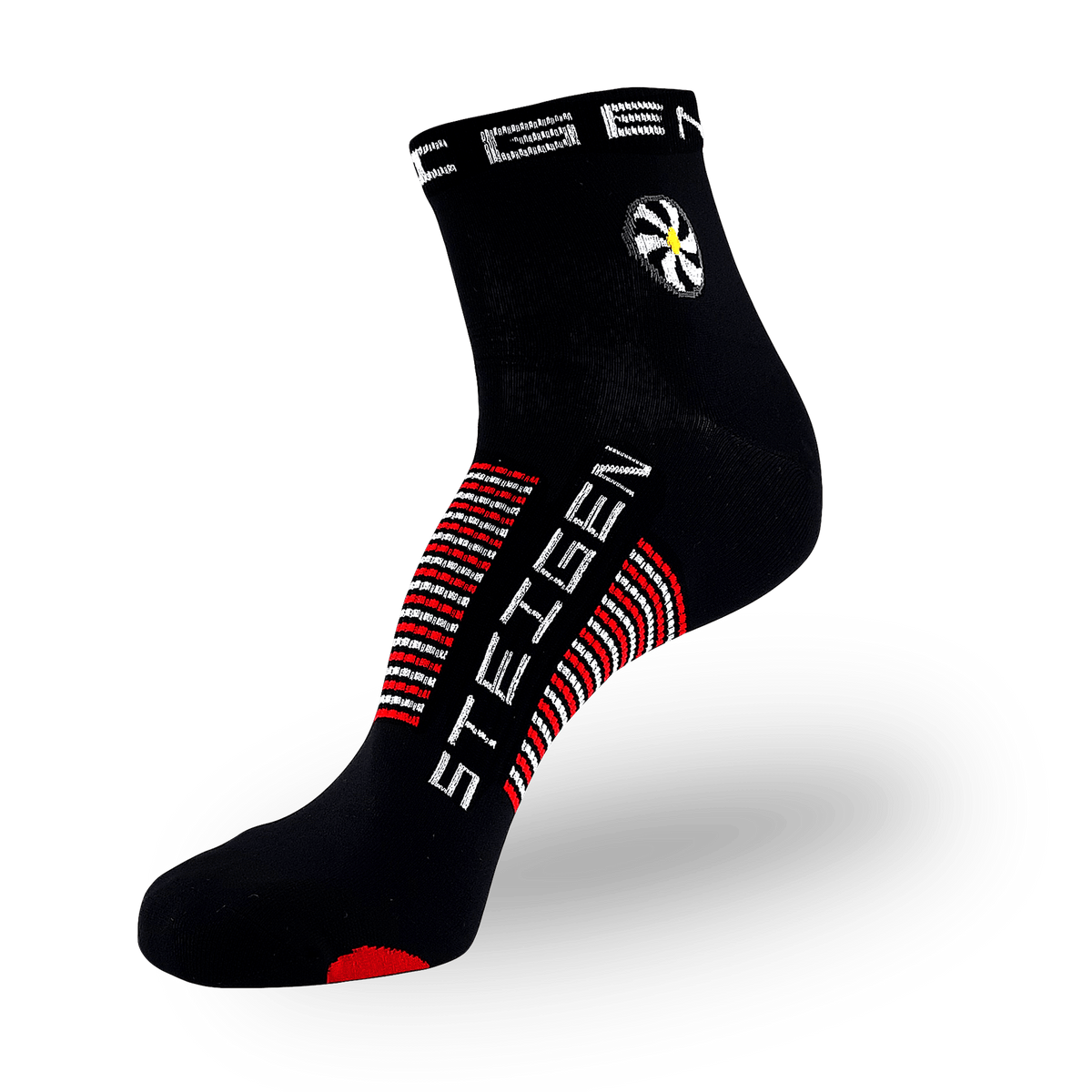Big Foot (Size 12+ Only) Black Running Socks ¼ Length