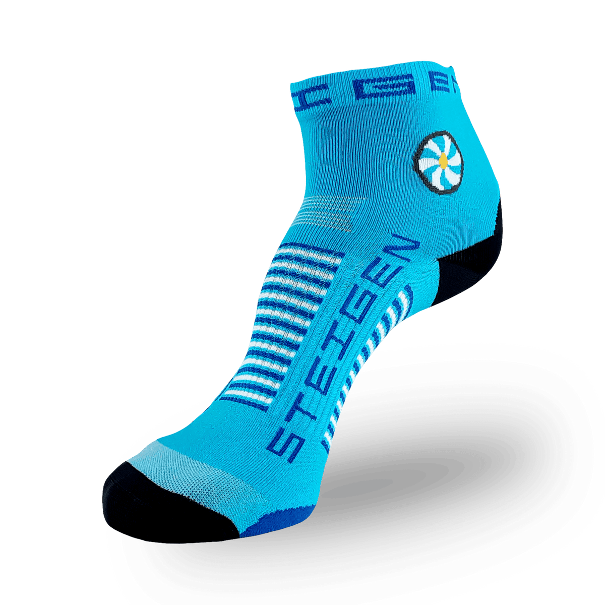 Breezy Blue Running Socks ¼ Length