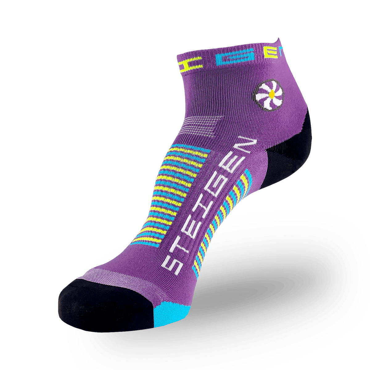 Bubblegum Purple Running Socks ¼ Length