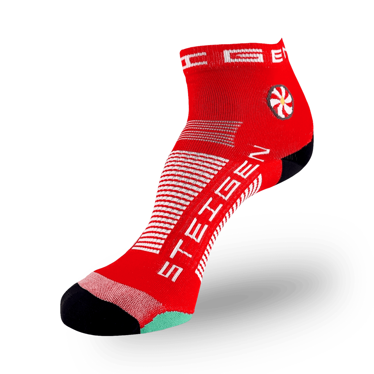 Cherry Red Running Socks ¼ Length
