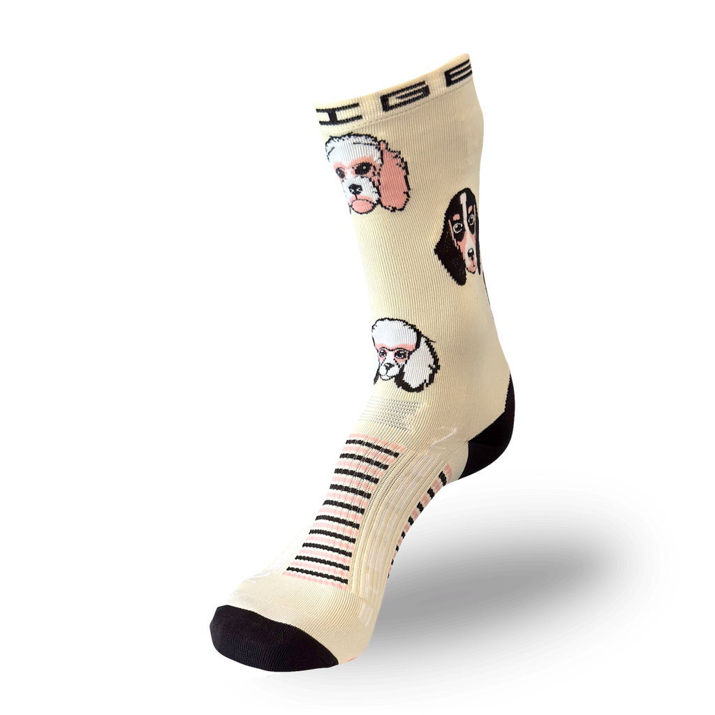 Dogs Running Socks ¾ Length