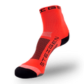 Fluro Red Running Socks ½ Length