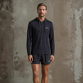 Men’s Long Sleeve Hooded Quarter Zip Top