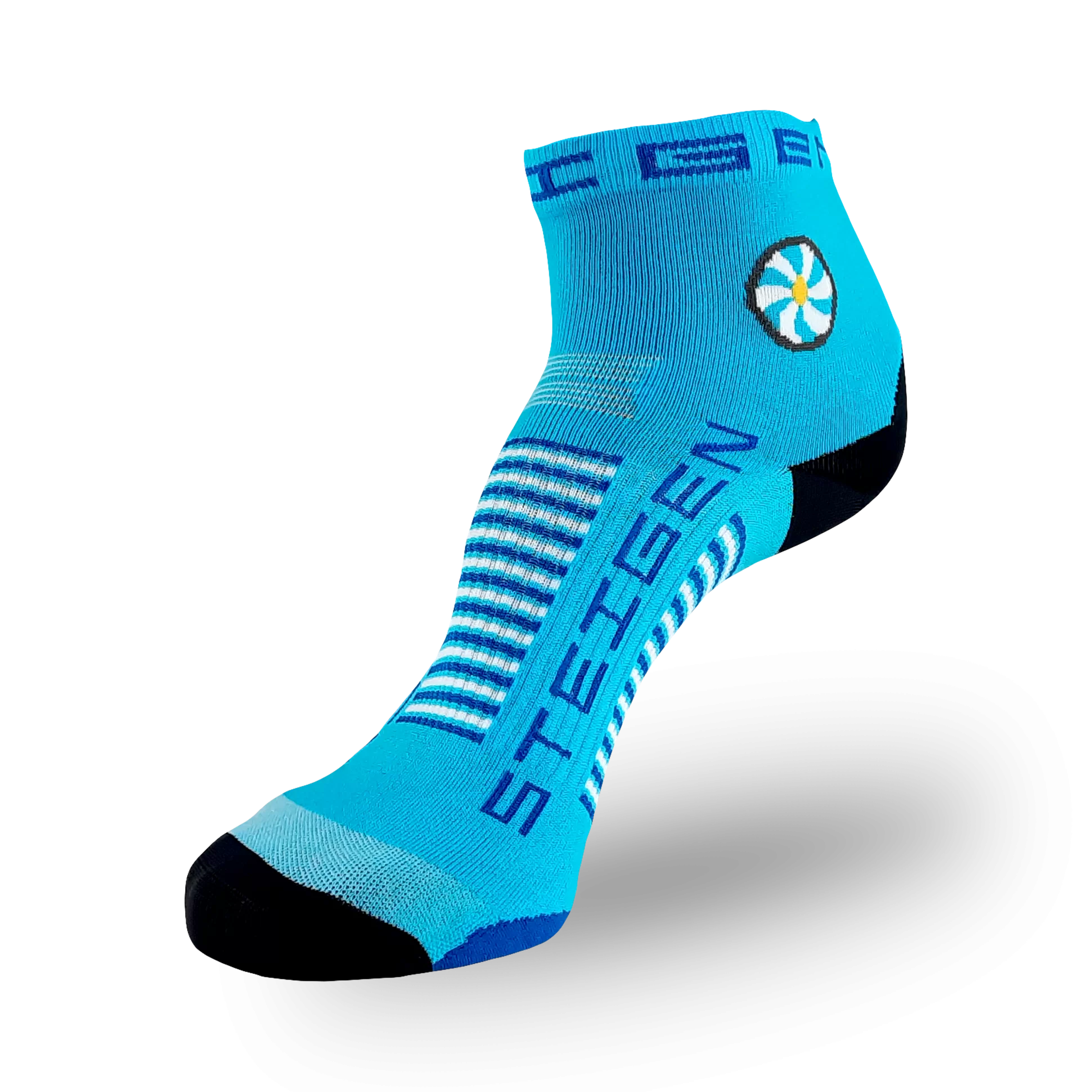 Breezy Blue Running Socks ¼ Length