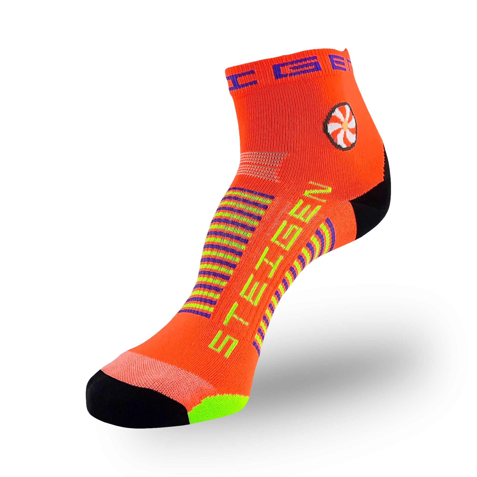 Goldfish Orange Running Socks ¼ Length