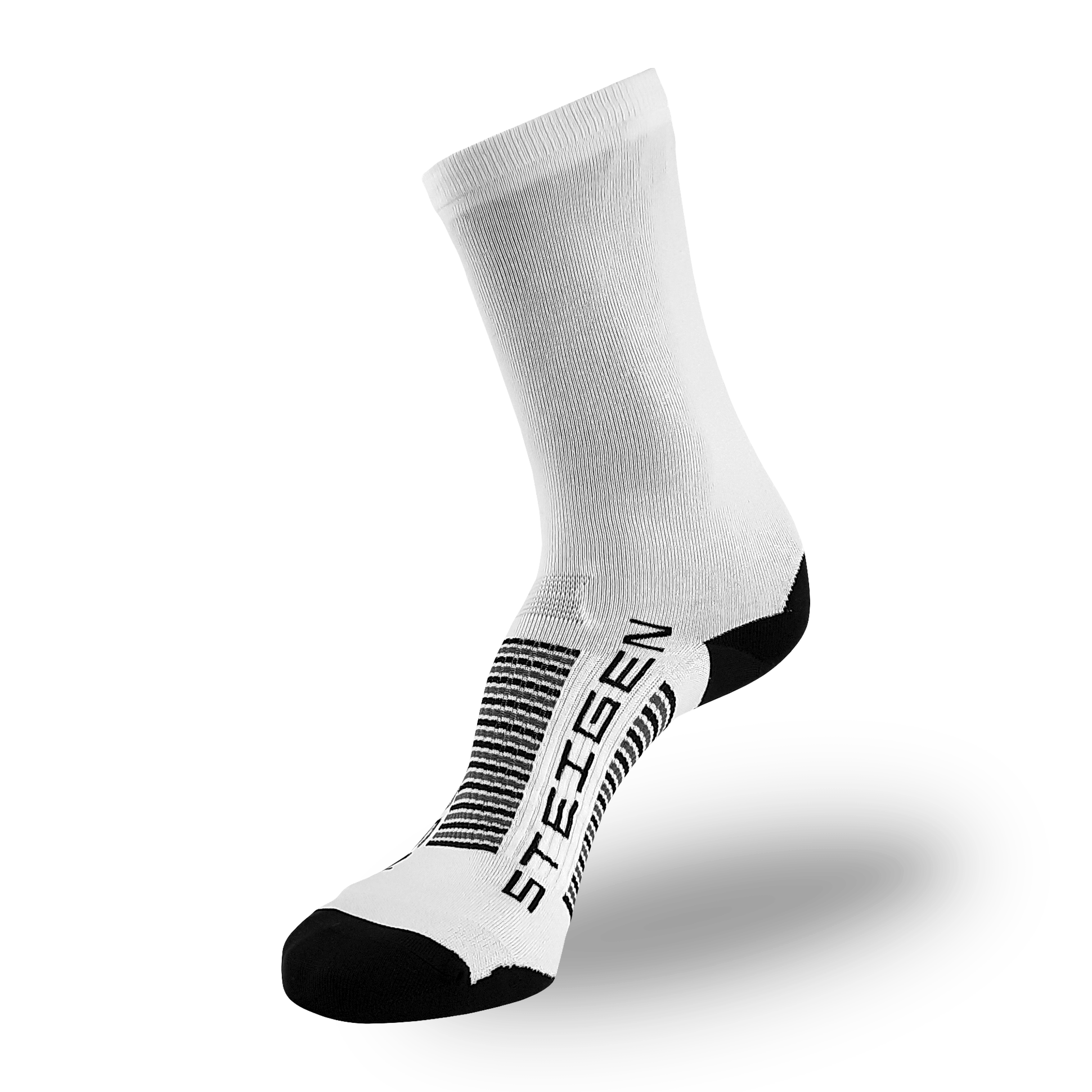 Plain White Running Socks ¾ Length