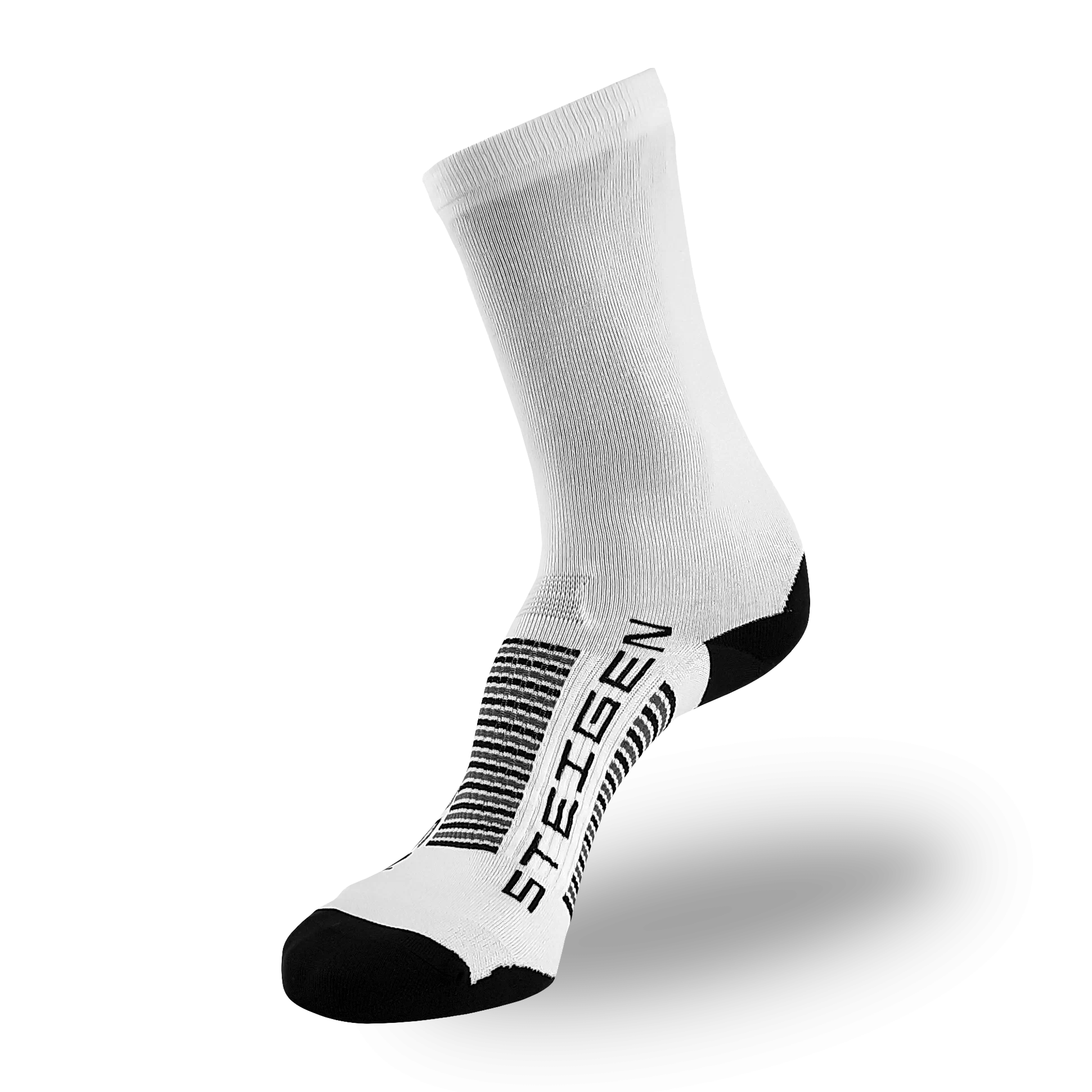 Plain White Running Socks ¾ Length