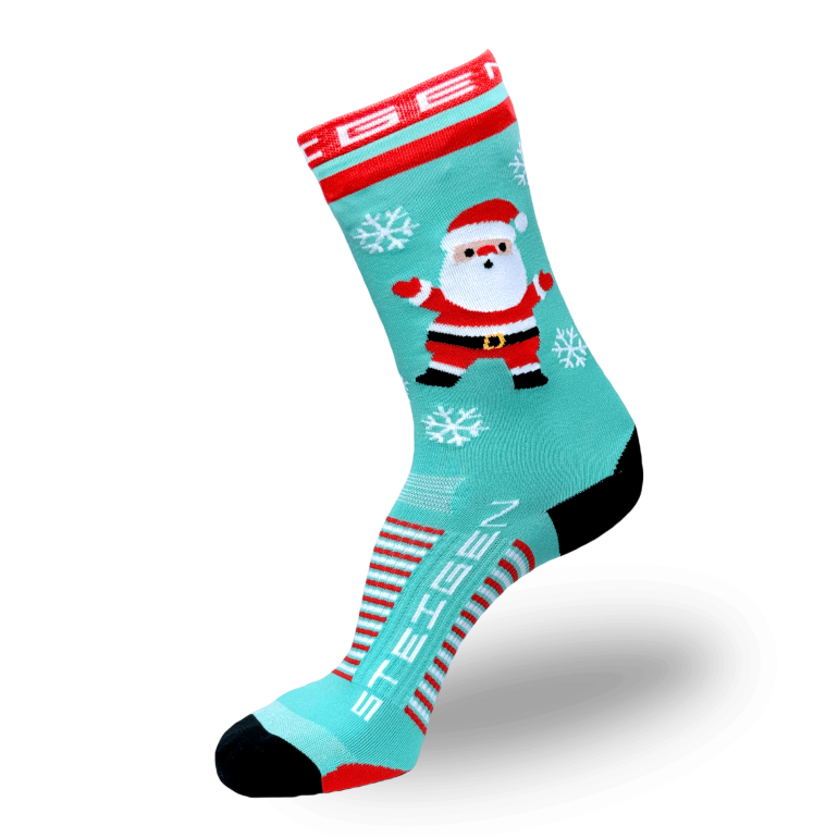 Christmas Santa Running Socks ¾ Length