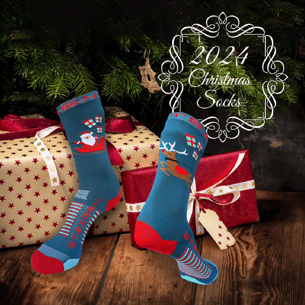 Santa's Sleigh Running Socks ¾ Length - Image 2