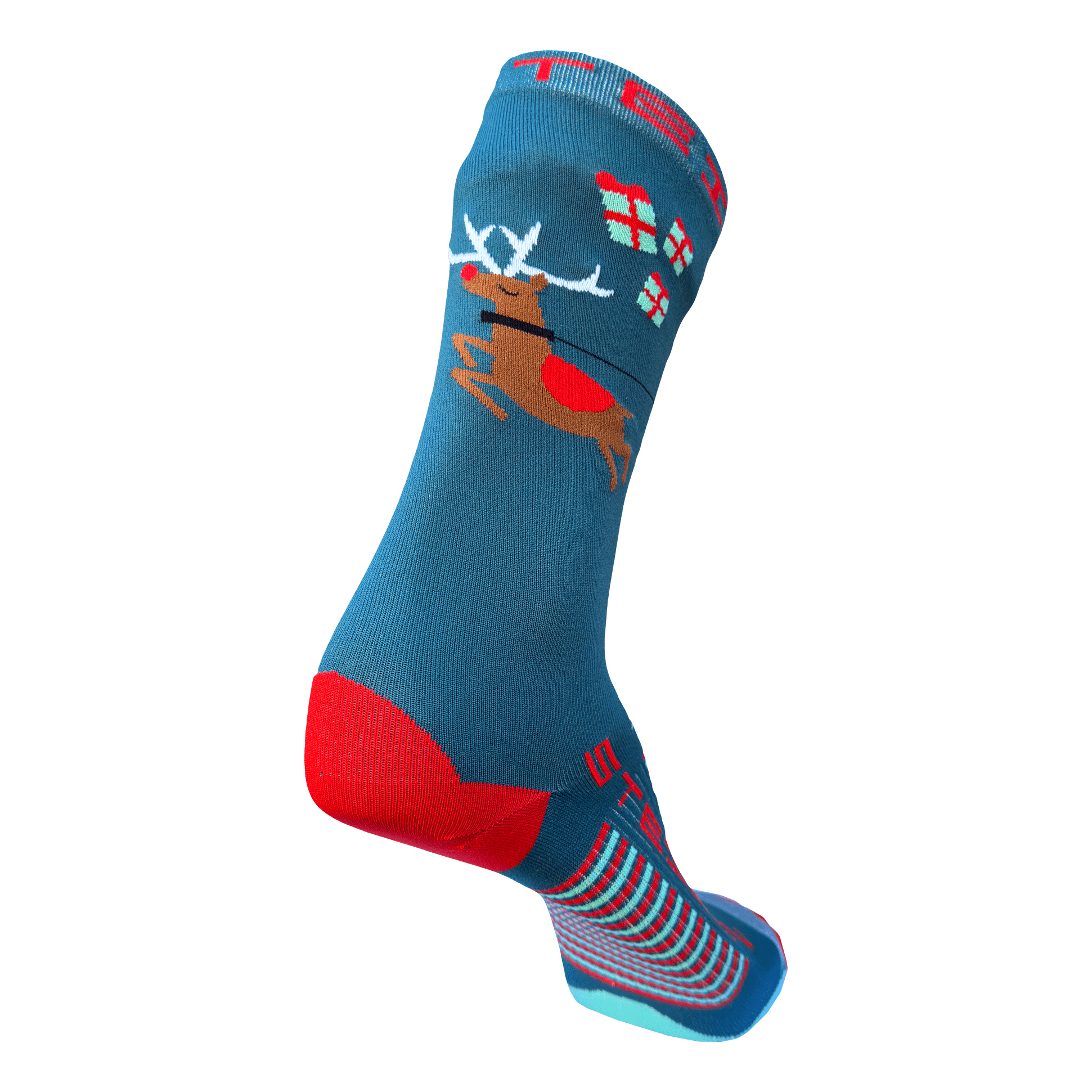 Santa's Sleigh Running Socks ¾ Length - Image 2