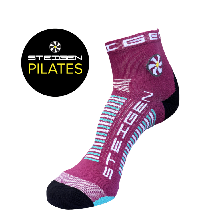 Pilates Socks Burgundy ¼ Length