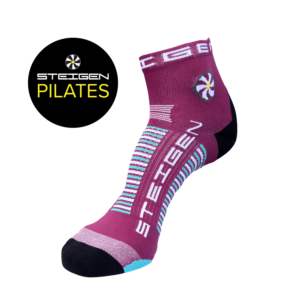 Pilates Socks Burgundy ¼ Length