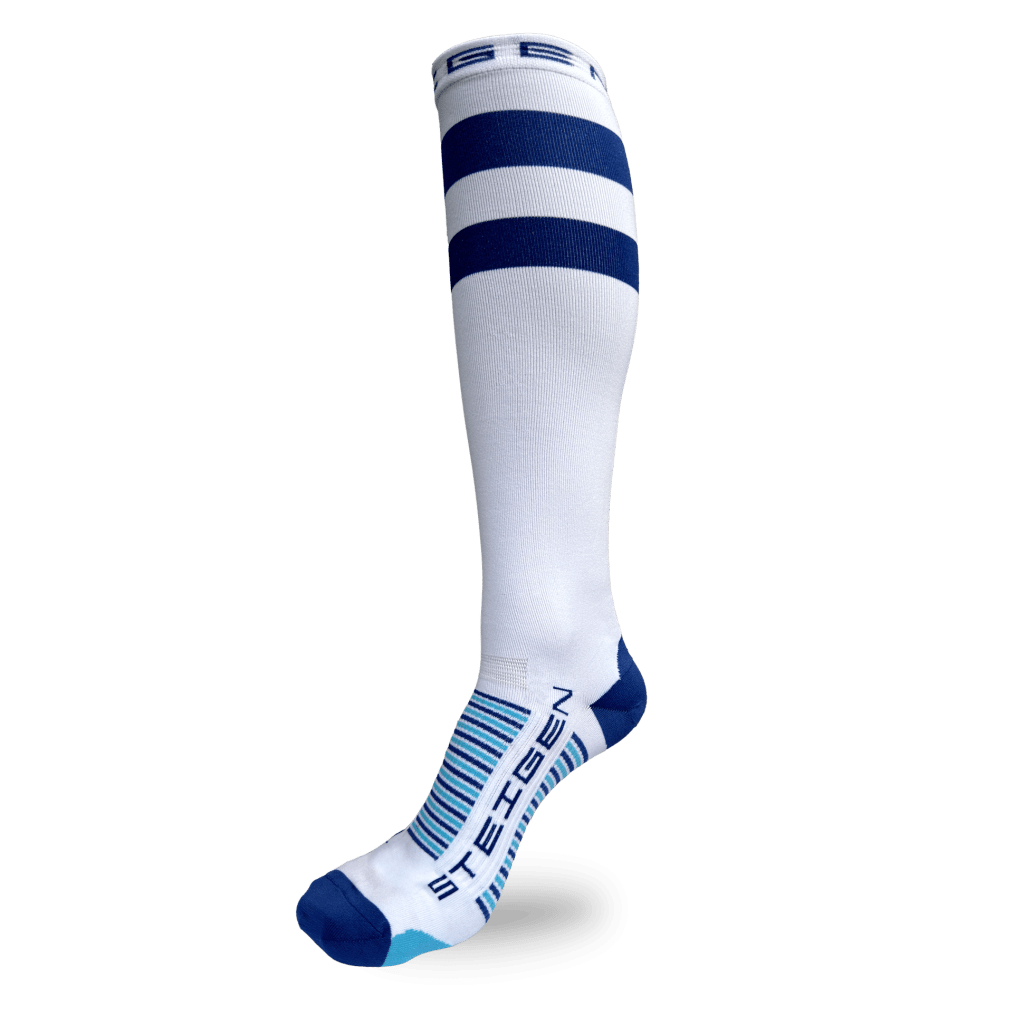 White Running Socks Full Length
