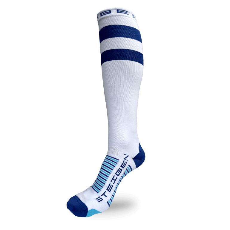 White Running Socks Full Length
