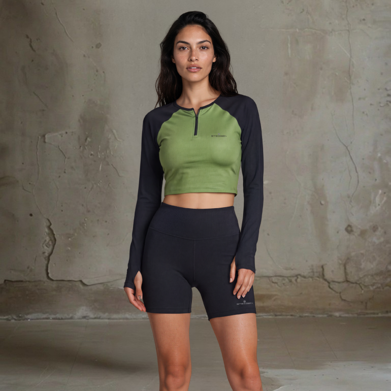 Whitney Ribbed Short Black (6.4)