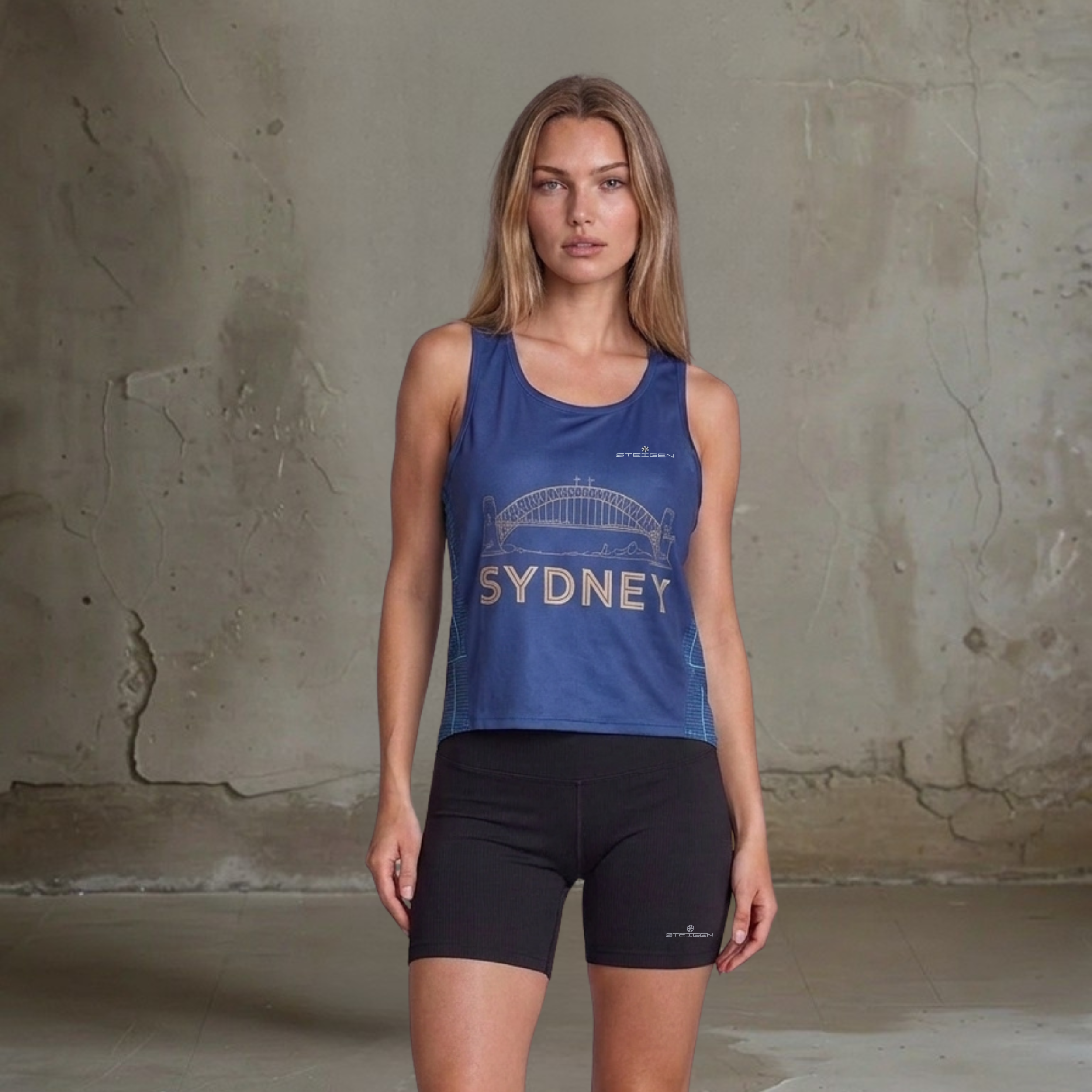 Sydney cropped racing singlet